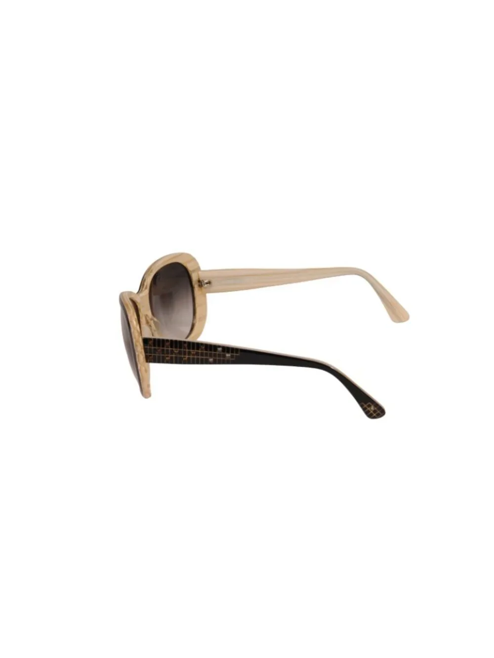 Judith Leiber Women JL1036B Sunglasses Black Beige Butterfly Glasses y2k Round